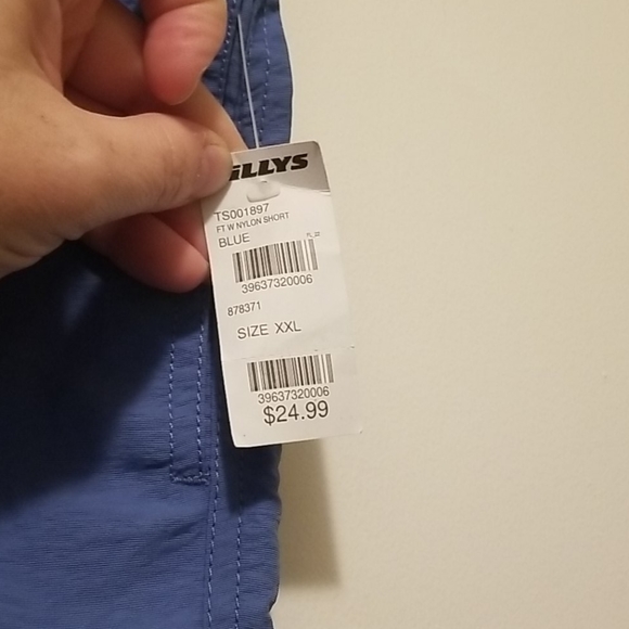 Full Tilt Nylon Shorts, light blue. XXL - Picture 2 of 6